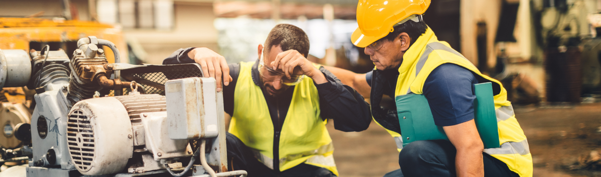 Checklist de acciones correctivas sobre mesa de trabajo en oficina técnica industrial