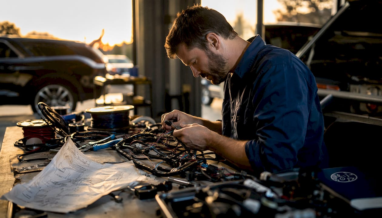 Ingeniero verificando reforma vehicular antes de la inspección oficial