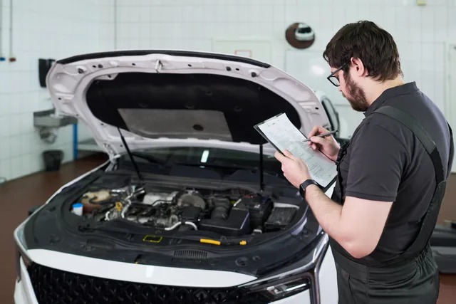 Comprobaciones técnicas junto al motor de un vehículo para homologación unitaria Comprobaciones técnicas junto al motor de un vehículo para homologación unitaria